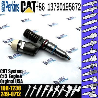 Cat Excavator Inyectores Common Rail Diesel fuel Injector 2490705 249-0705 10R7236 10R-7236 For Caterpillar e349 c13 249