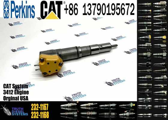 Diesel Fuel Injector 153-5938 232-1168 156-3895 204-2467 232-1167 173-4059 for Caterpillar CAT Engine 3412E 3412 Tractor
